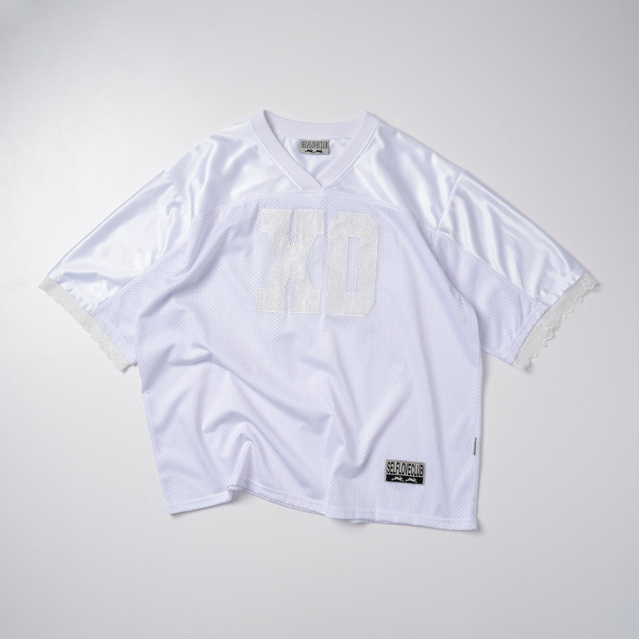 XO Lace Jersey - White