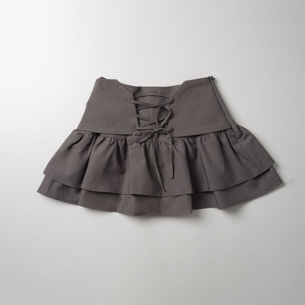 Layered Mini Skirt - Warm Gray