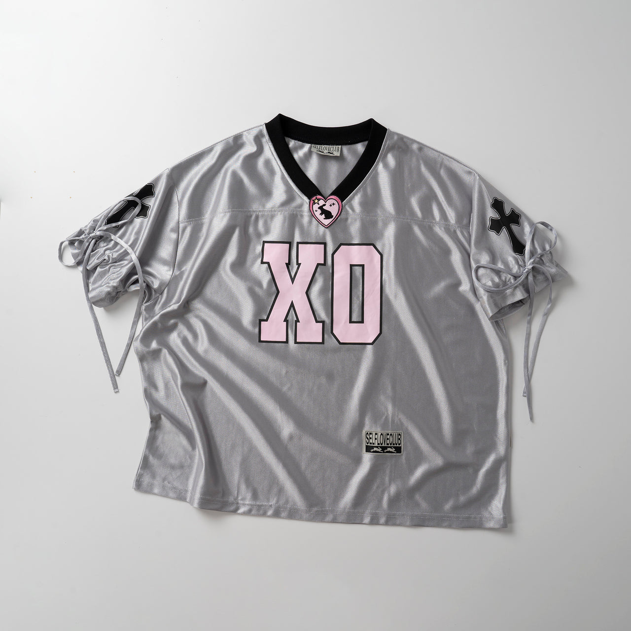 XO Ribbon Jersey - Silver