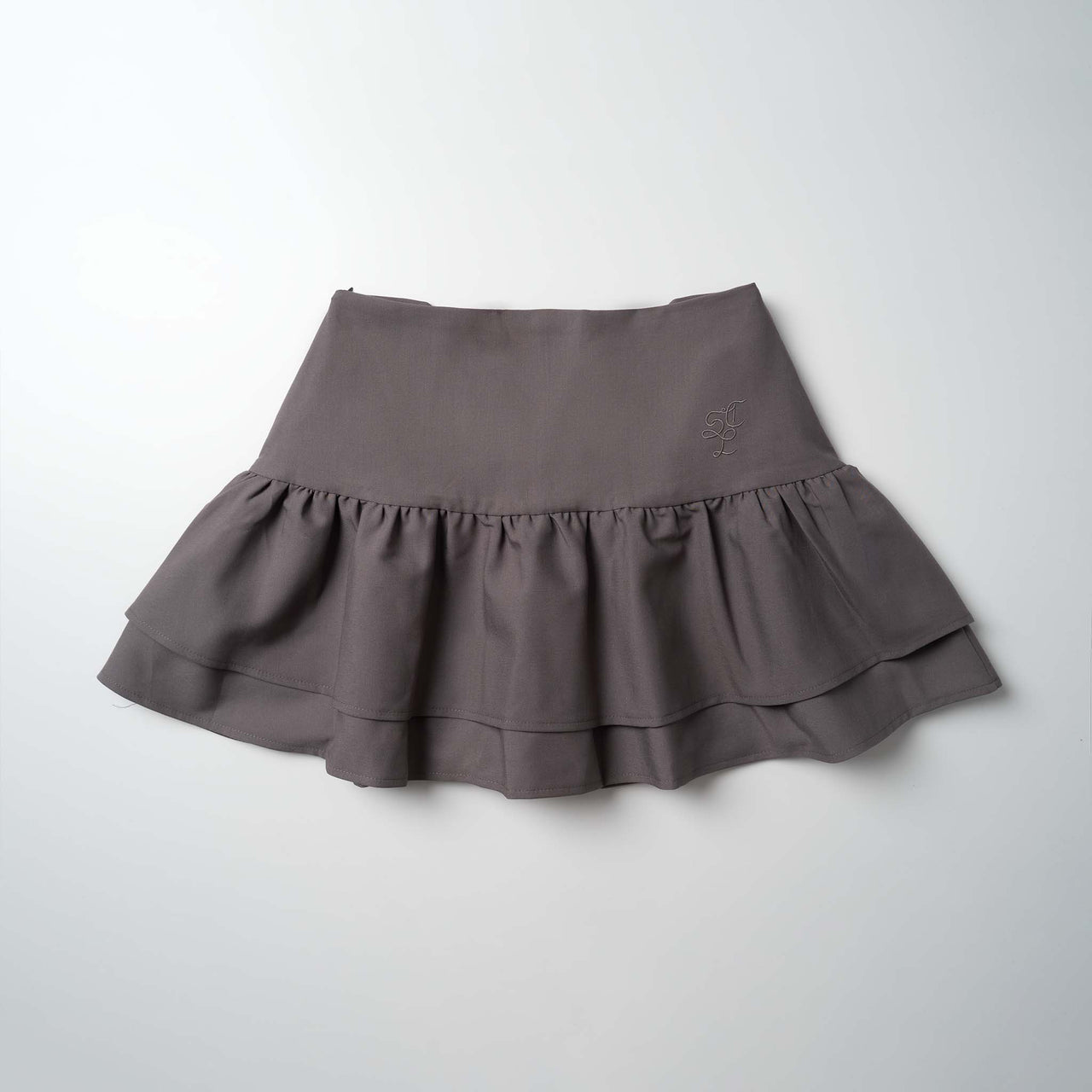 Layered Mini Skirt - Warm Gray